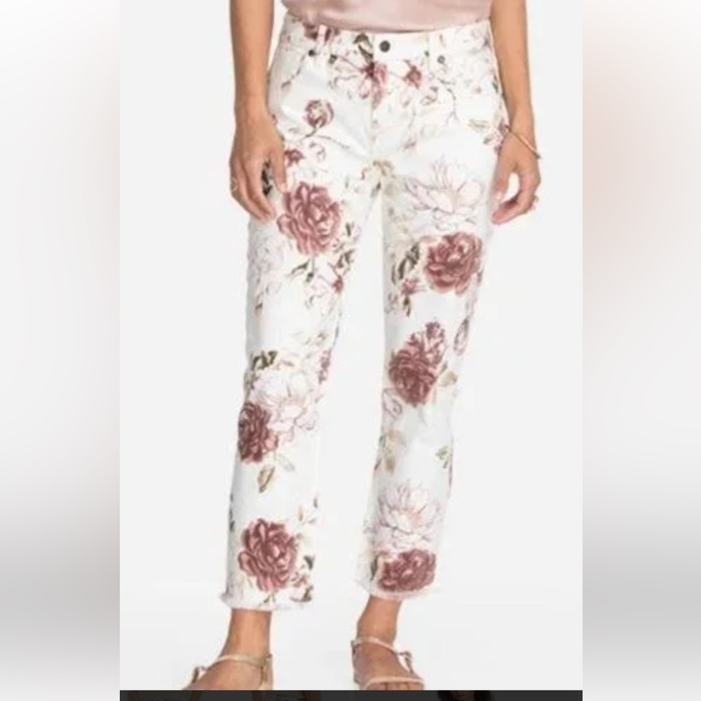 JOHNNY WAS Rose Cropped Boyfriend‎ Jean 36 in Waist